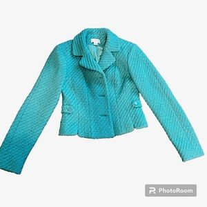 Ann Taylor Loft turquoise wool Blazer in size 0